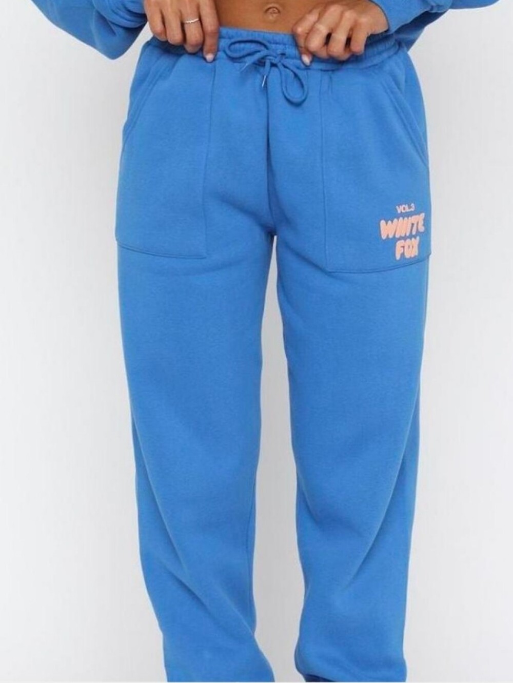 White Fox Offstage Azure Blue Cozy Sweatpants XS